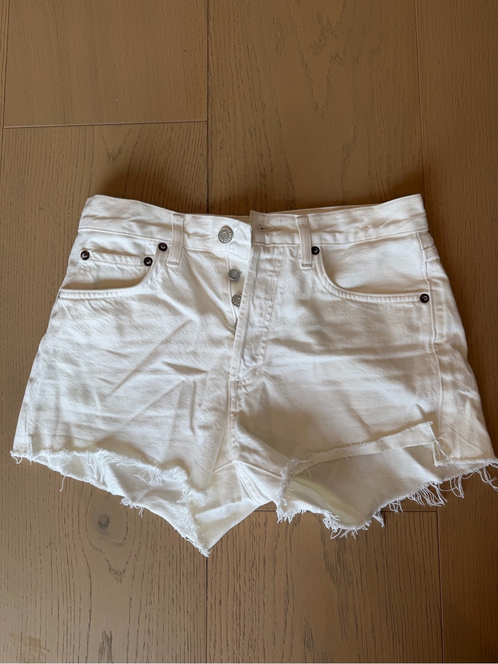 AGOLDE Parker shorts - High-Rise Frayed Hem Women's Shorts